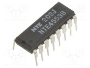 IC: digital; BCD,counter; Ch: 1; CMOS; THT; DIP16; -55÷125°C; 600uA NTE Electronics