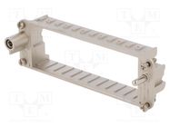 Frame for modules; female; C146,heavy|mate F; size E24; 104x27mm AMPHENOL