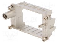 Frame for modules; female; C146,heavy|mate F; size E10; 57x27mm AMPHENOL