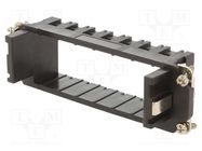 Frame for modules; female; C146,heavy|mate M; size E24; 104x27mm AMPHENOL