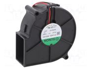 Fan: DC; blower; 24VDC; 75x75x30mm; 26.34m3/h; 42dBA; ball; 3400rpm SUNON