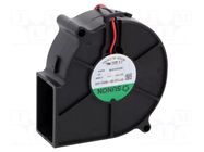 Fan: DC; blower; 12VDC; 75x75x30mm; 18.35m3/h; 32.9dBA; ball SUNON