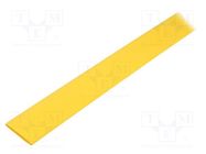Heat shrink sleeve; glueless; 2: 1; 2.4mm; L: 1m; yellow TASKER