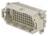 Connector: HDC; contact insert; male; 250V; PIN: 72; 72+PE; size E16 AMPHENOL