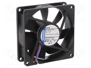 Fan: DC; axial; 12VDC; 80x80x25mm; 69m3/h; 32dBA; slide bearing EBM-PAPST