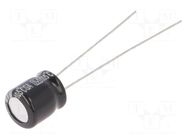 Capacitor: electrolytic; THT; 47uF; 10VDC; Ø6.3x7mm; Pitch: 2.5mm PANASONIC