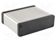 Enclosure: with panel; 1455; X: 80mm; Y: 103mm; Z: 31mm; aluminium 