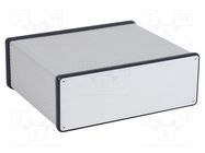 Enclosure: with panel; 1455; X: 160mm; Y: 191mm; Z: 66mm; aluminium HAMMOND