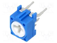 Potentiometer: mounting; single turn,horizontal; 20kΩ; 100mW PIHER