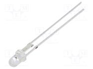 LED; 3mm; red; 14400÷18000mcd; 30°; Front: convex; 2.3÷2.6V OPTOSUPPLY