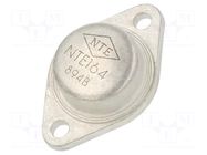 Transistor: NPN; bipolar; 700V; 1A; 50W; TO3 NTE Electronics