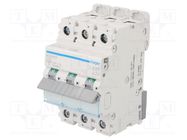 Circuit breaker; 230/400VAC; Inom: 25A; Poles: 3; Charact: C; 10kA HAGER