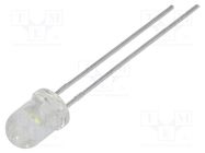 LED; 5mm; white cold; 5860÷12000mcd; 55°; Front: convex; 3.2÷4V CREE LED