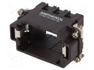 Frame for modules; male; size E10; C146,heavy|mate M; Modules: 3 AMPHENOL