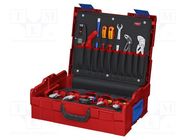 Kit: for assembly work; for electricians; case; 63pcs. KNIPEX