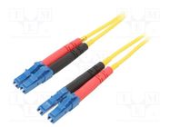 Fiber patch cord; LC/UPC,both sides; 5m; Optical fiber: 9/125um FIBRAIN