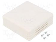 Enclosure: for alarms; X: 71mm; Y: 71mm; Z: 27mm; ABS; white 