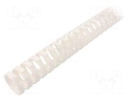 Wiring duct; white; polypropylene; UL94V-0; L: 0.5m; flexible HELLERMANNTYTON