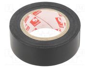 Tape: electrical insulating; W: 19mm; L: 10m; Thk: 0.15mm; black SCAPA