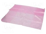 Waste bag; ESD; 23um; 120l; 10pcs; polyetylene; pink EUROSTAT GROUP