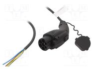 Cable: eMobility; 1x0.5mm2,3x2.5mm2; 250V; 4kW; IP44; GB/T,wires HARTING