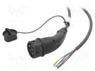 Cable: eMobility; 1x0.5mm2,5x2.5mm2; 480V; 7.4kW; IP44; 7.5m; 20A HARTING