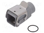 Enclosure for connectors: HDC; size 1; with latch; straight; M20 WEIDMÜLLER