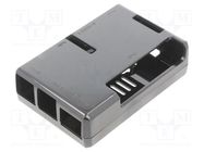 Enclosure: for computer; Raspberry Pi 4 B; ABS; black; X: 60mm SB COMPONENTS