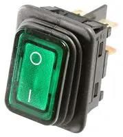 ROCKER SW, DPST-NO, 20A, 250VAC, PANEL
