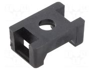 Holder; screw; polyamide; UL94V-2; black; Tie width: 5mm; Ht: 6.9mm HELLERMANNTYTON