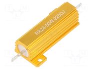 Resistor: wire-wound; with heatsink; 220Ω; 50W; ±5%; 50ppm/°C SR PASSIVES