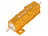 Resistor: wire-wound; with heatsink; 100Ω; 50W; ±1%; 50ppm/°C SR PASSIVES