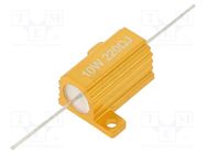 Resistor: wire-wound; with heatsink; 220Ω; 10W; ±5%; 50ppm/°C SR PASSIVES