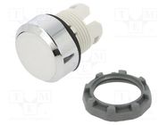 Switch: push-button; 22mm; white; none; IP66; flat; Pos: 2; Ø22.5mm ABB