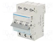 Circuit breaker; 230/400VAC; Inom: 10A; Poles: 3; Charact: C; 6kA HAGER