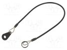 Retaining cable; Plating: PVC; stainless steel; 320mm; Body: black ELESA+GANTER
