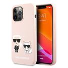 Karl Lagerfeld KLHCP13XSSKCI iPhone 13 Pro Max 6.7 &quot;hardcase light pink / light pink Silicone Karl &amp; Choupette, Karl Lagerfeld