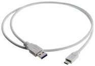 USB CABLE, 3.0 A PLUG-C PLUG, WHT, 3.3FT