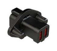 RCPT HOUSING, 6POS, THERMOPLASTIC, BLK