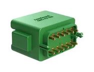 RECTANGULAR CONN, RCPT, 12POS, PCB, GRN