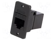 Coupler; Slim; Cat: 5e; 8p8c; RJ45 socket,both sides; 29mm; plastic CLIFF