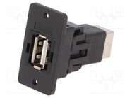 Adapter; USB A socket,USB B socket; SLIM; USB 2.0; gold-plated CLIFF