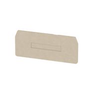 Partition plate (terminal), End and intermediate plate, 83.8 mm x 34.85 mm, dark beige Weidmuller