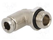 Push-in fitting; angled; -0.99÷20bar; nickel plated brass AIGNEP