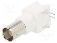 Socket; BNC; female; angled 90°; 50Ω; THT; polypropylene; -40÷85°C AMPHENOL RF