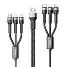 Remax Jany Series multi-functional 6in1 USB cable - micro USB + USB Type C + Lightning / micro USB + USB Type C + Lightning 2m black (RC-124), Remax