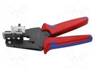 Stripping tool; 15AWG÷10AWG; Wire: RADOX® cables; 195mm KNIPEX
