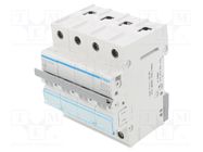 Circuit breaker; 230/400VAC; Inom: 25A; Poles: 4; Charact: C; 6kA HAGER