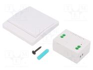 Wireless control set; LUNA; wall mount,glued,screw; 230VAC; IP20 OPTOFLASH