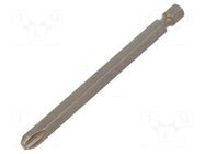 Screwdriver bit; Phillips; PH3; Overall len: 90mm; PROFESSIONAL WIHA